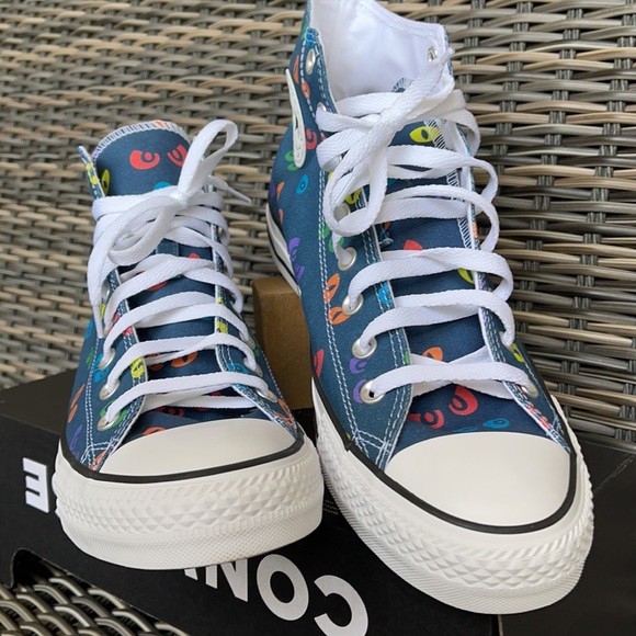 Converse Ctas Hi Spooky Eyes/White/Black MEN`S - Picture 8 of 16